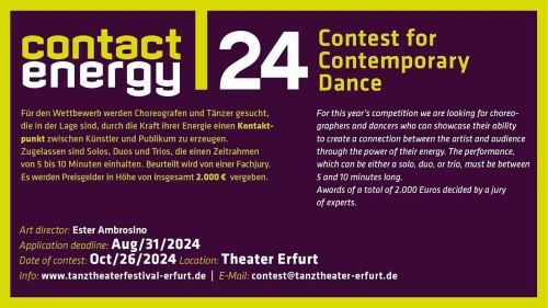GERMANY: contact.energy’24 –  contemporary dance contest