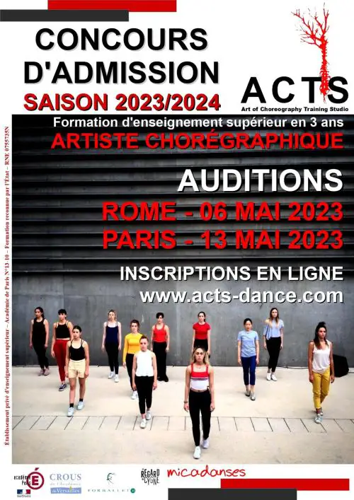 PARIS-ROME: concours d'admission ACTS