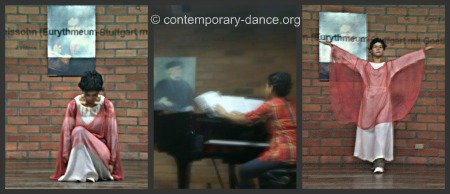 Eurythmy. Libertad Aguilar dancing at a conference at the University of Antioquia. 2012