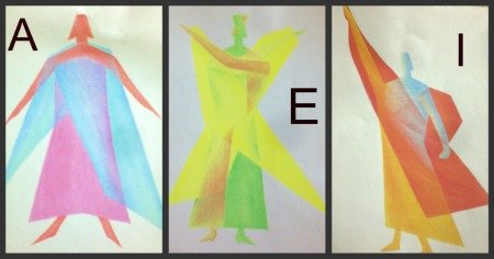 Eurythmy. Vowels: a e  i